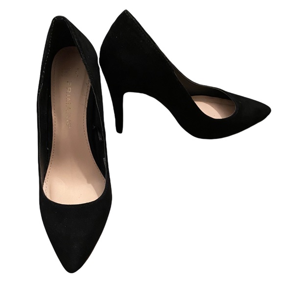 👠 Beautiful Primark Black Suede Pumps Size 7 - Picture 2 of 12